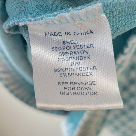 Tyler Boe Kim Jacquard Houndstooth Mint Aqua Dress Size Small - Picture 5 of 8